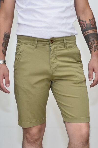 Superfly Ανδρικό 20703 Slim Chino Short Σκούρο Χακί 2070310
