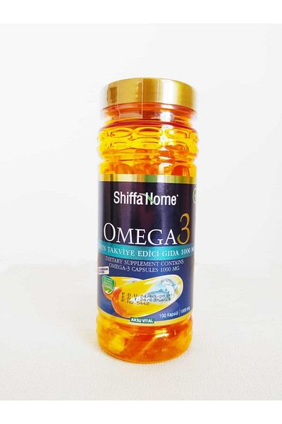 Shiffa Home Omega 3 Fish Oil Dha Epa 1000 Mg 100 Softgel Capsules