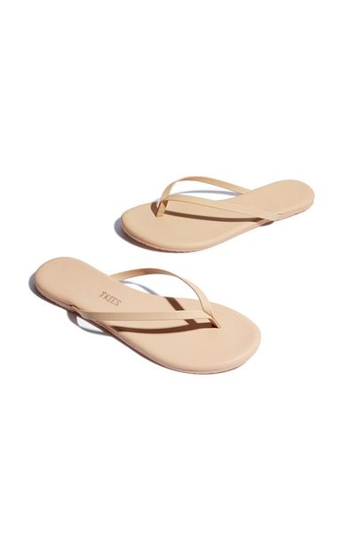Tkees Women's Heelless Cream Color Flip Flops