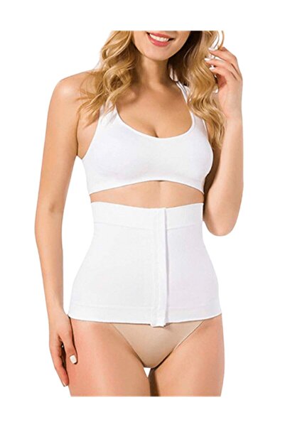 Momslab Білий корсет для талії з застібкою