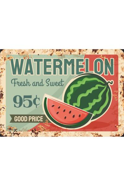 Hayat Poster 16 Ρετρό Ξύλινες Αφίσες Κουζίνας Καρπούζι