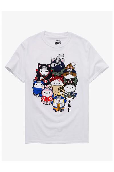 GALASHOP Naruto Nakil Nyanto! The Big Nyaruto Serisi Grup Tişörtü