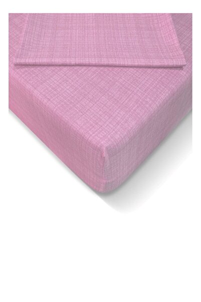 KOPUZ Ranforce 100x200 Cm Tek Kişilik Fitted Yastıklı Lastikli Çarşaf Seti