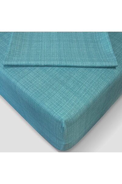 KOPUZ Ranforce 100x200 Cm Tek Kişilik Fitted Yastıklı Lastikli Çarşaf Seti