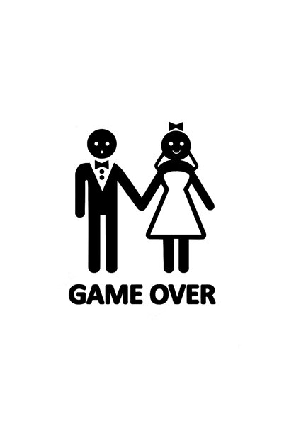 TSC Decoration for Bride and Groom Car Game Over Text