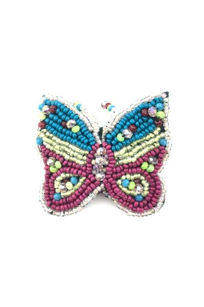 Lastikli Saç Toka Elişi Butterfly Clasp