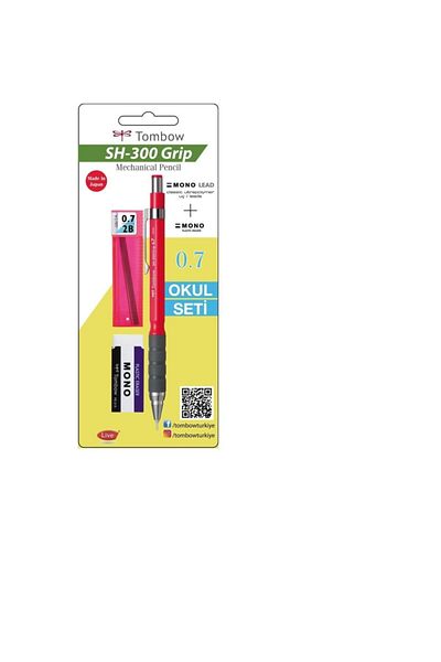 Tombow Sh 300 Grip Versatil School Set Dark Pink Gr83