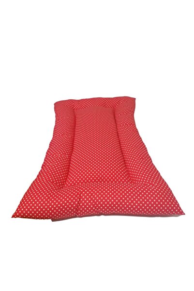 lazilla Yer Minderi 100 Cm X 60 Cm - Puantiyeli Kırmızı Minder
