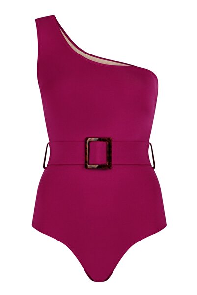 AQUELLA Λεπτομερές μαγιό με αγκράφα με έναν ώμο