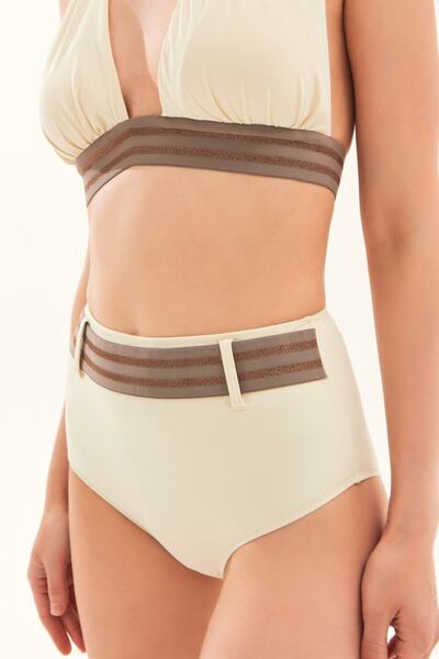 AQUELLA Σετ μπικίνι με μακρύ τρίγωνο καουτσούκ