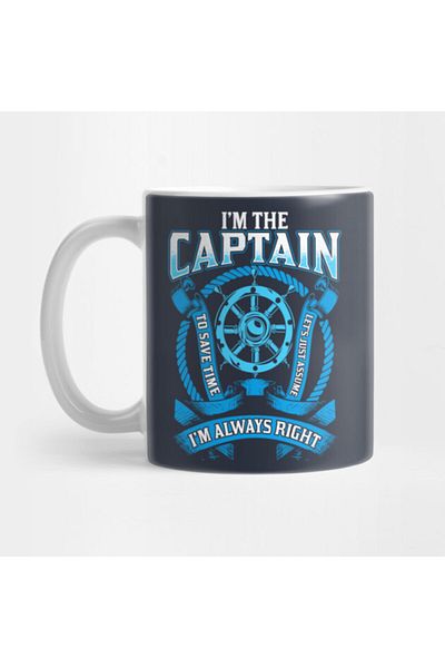 Pixxa كوب I'm The Captain I'm Always Right للقوارب