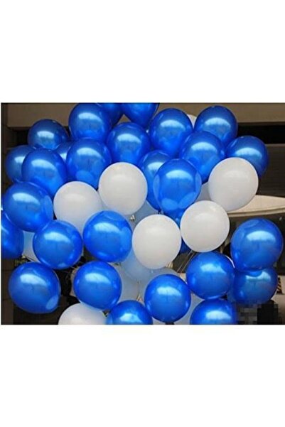 Happyland Dünnet Wedding 50Pcs Blue and White Balloon Set