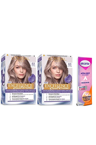 L'Oreal Paris Excellence Cool Creme 8.11 Ekstra Küllü Sarı 2 Adet