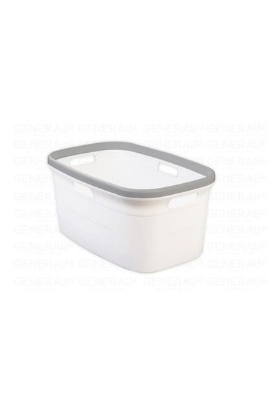 ŞANS YILDIZI Motek Gray White Laundry Basket Saddle