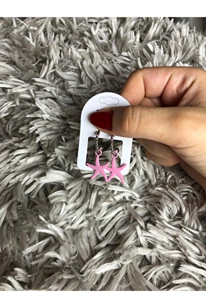 Leerybee ماتي اللون الوردي أقراط نجمة مضادة للحساسية