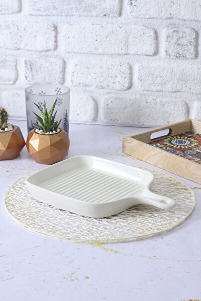 Genel Markalar Kulplu Kare Izgara Fırın Kabı- 20 Cm