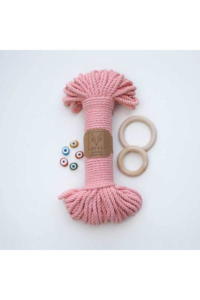 Ritzz 5mm // 3 Twist // Βαμβακερό σχοινί / Ανοιχτό κούνια
