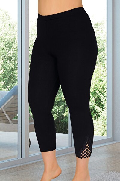 Genel Markalar Büyük Beden Siyah Tayt