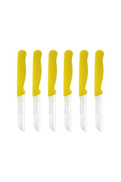 Solingen 6 Lı Meyve Bıçağı Tırtıklı Simli Sarı