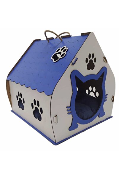 Genel Markalar Ahşap Yetişkin Kedi Evi Hobbit Model Mindersiz