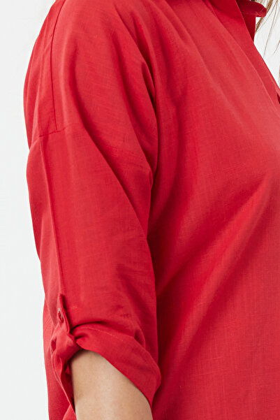 Trendyol Collection TBESS21EL3979 Modell Red Mini Woven Beach ruha