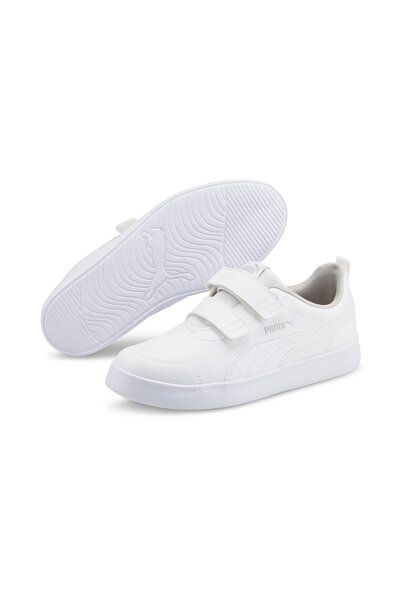 Puma Courtflex V2 V Ps Beyaz Çocuk Ayakkabısı 371543--04