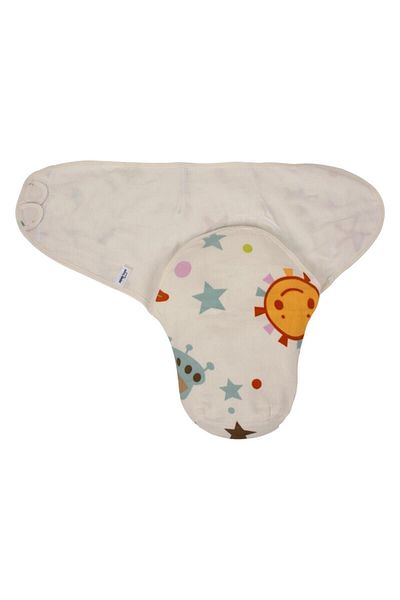 Sevi Bebe Space Patterned Organic Muslin Swaddle