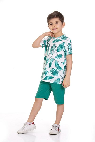 CiciTime Çocuk Modası Boy's Casual Set - Summer Shorts and Capris