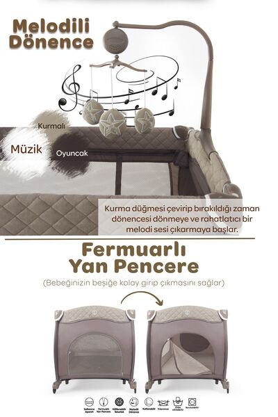 Prego San Diego Orginal Oyun Parkı Bej 8029 - Yatak Hediyeli