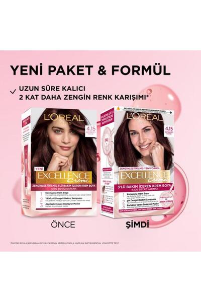 L'Oreal Paris L'Oréal Paris Excellence Creme 4.15 Büyüleyici Kahve Saç Boyası