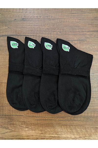 Leement socks Мъжки комплект от 4 безшевни летни чорапи от бамбук до средата на прасеца