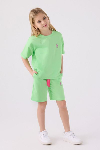 U.S. Polo Assn. U.S. Polo Assn Girl - Pistachio Green Bermuda Suit