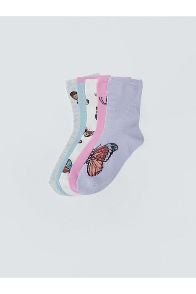LC Waikiki LCW DREAM Patterned Girl's Socket Socks 5-Pack