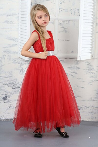 Asortik Kids Girl's Silvery Evening Dress