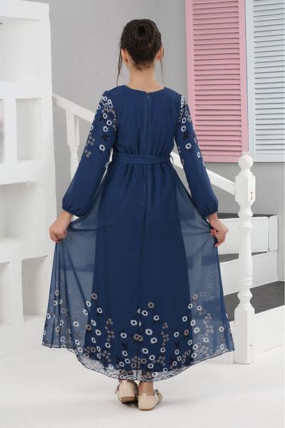 Asortix Fete - Rochie lungă cu imprimeu floral elegant și confortabil