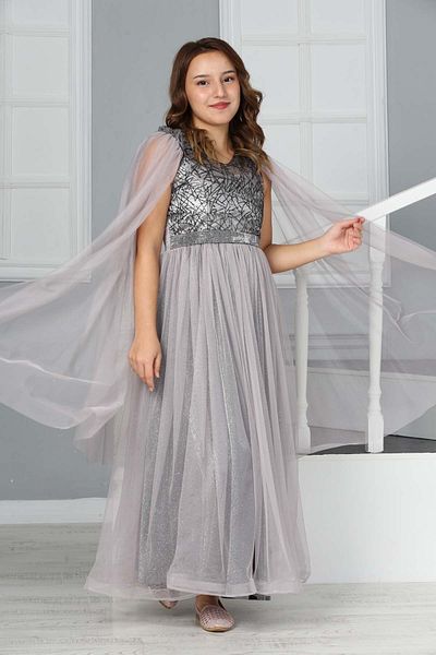 Girls grey prom dress clearance