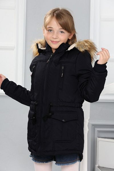 Asortik Kids Girl's Water and Windproof Winter Long Jacket Coat