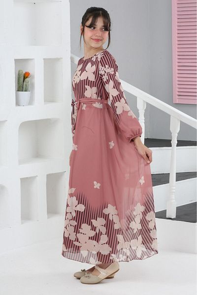 Asortix Fete - Rochie lungă cu imprimeu floral elegant și confortabil