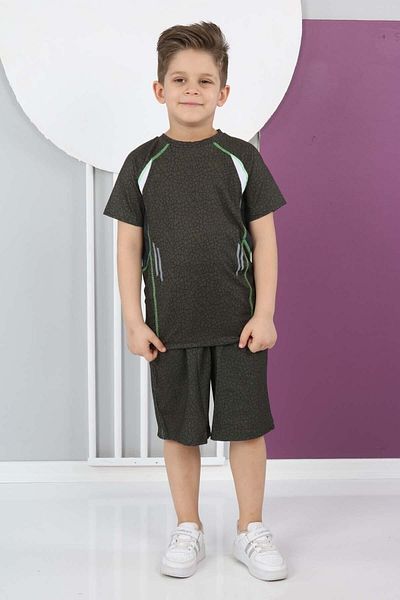Asortik Kids Αθλητικό σορτς για αγόρια από ύφασμα κατάδυσης T-shirt Bermuda Bottom-top Σετ