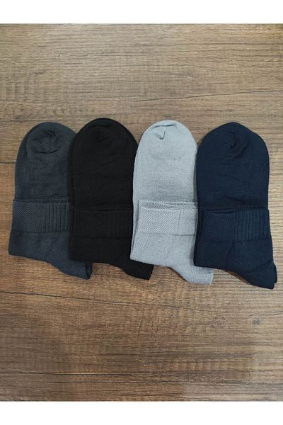 Leement socks Ανδρικές κάλτσες Bamboo - 4 τεμαχίων, διπλές μισές κάλτσες, μύτη χωρίς ραφή
