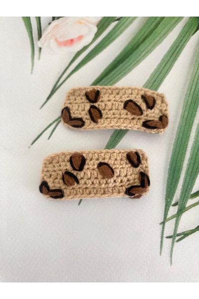 Kadın Girişimciler Atölyesi Leopard Pattern Embroidered 2-Piece Snap Buckle (Suitable for All Ages)