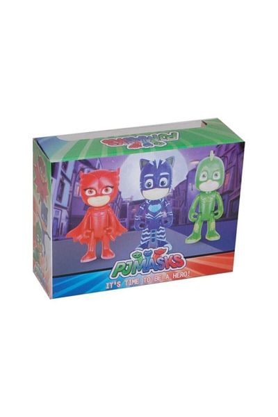 PJMASKS Unisex Children's Orange Pijimaskeliler Action Figure Toy Set Set of 3