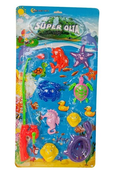 Ahi Mıknatıslı Olta Balık Etkinlik Seti - Kartelada Okyanus Canlıları Jumbo B...