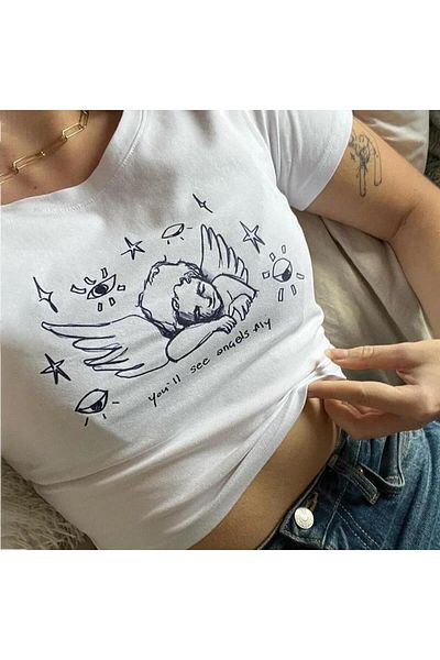 Touz Moda Μπλούζα με στάμπα Angel