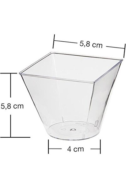 RUBİKAP Rubikap Mini Kap Kase 120 ml 25 Adet (PS ŞEFFAF) (MC12)