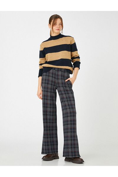 Koton Wide Leg Slit Detailed Trousers