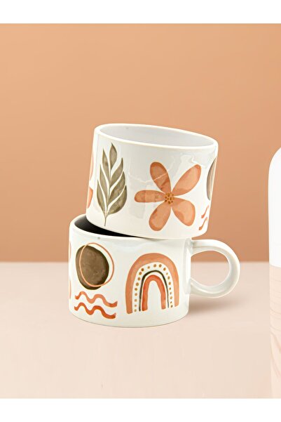Global Printing Handmade Bohemian Printed Cup Mug - Glass 150 Ml (2 Pieces)