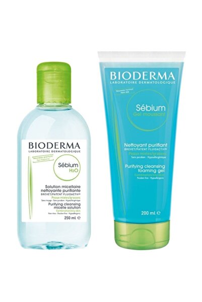 Bioderma Sebium Foaming Gel 200 ml + Sebium H20 250 ml Set 10157894