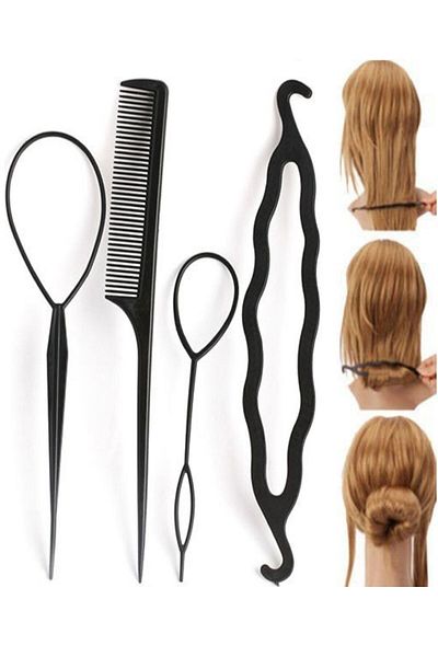 RoseRoi 4-Piece Hair Styling Kit Hair Style Making Set