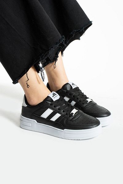 İnan Ayakkabı Insports Women's Black Casual Sneakers & Sports Shoes Orthopedic Insole (3 cm Height)